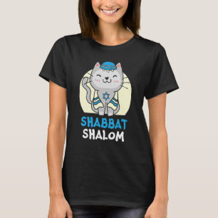 Shabbat Shalom Katze Judaismus am Heiligen Tag Jom T-Shirt