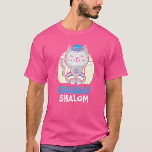 Shabbat Shalom Katze Judaismus am Heiligen Tag Jom T-Shirt