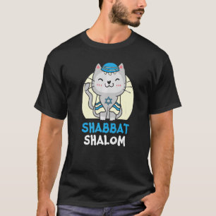 Shabbat Shalom Katze Judaismus am Heiligen Tag Jom T-Shirt
