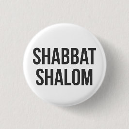 Shabbat Shalom Knopf Button
