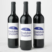 Shabbat Shalom Label Set Weinetikett (Flaschen)