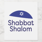 Shabbat Shalom Label Set Weinetikett (Einzelnes Label)