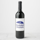 Shabbat Shalom Label Set Weinetikett (Vorderseite)