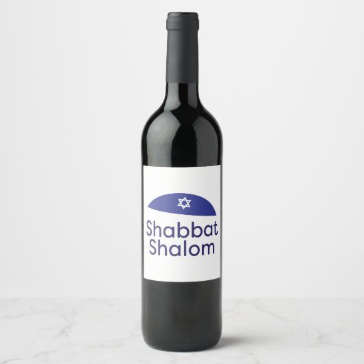 Shabbat Shalom Label Set Weinetikett (Vorderseite)