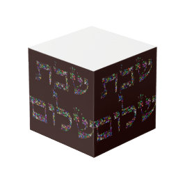 Shabbat shalom made with Gemstones in All Colors Würfel