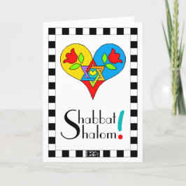 Shabbat Shalom Magen David Grußkarte Karte