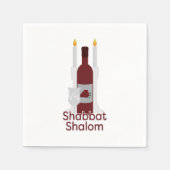 Shabbat Shalom Paper Napkin Serviette (Vorderseite)