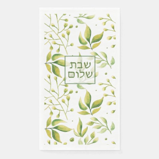 Shabbat Shalom Paper Napkins, Handtuch Serviette (Vorderseite)