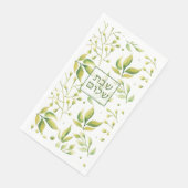Shabbat Shalom Paper Napkins, Handtuch Serviette (Ecke)