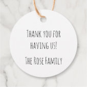 Shabbat Shalom Personalisiert Tag Geschenkanhänger (Rückseite)