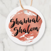 Shabbat Shalom Personalisiert Tag Geschenkanhänger (Vorderseite)
