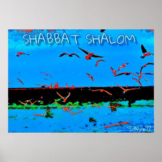 Shabbat Shalom Poster (Vorne)