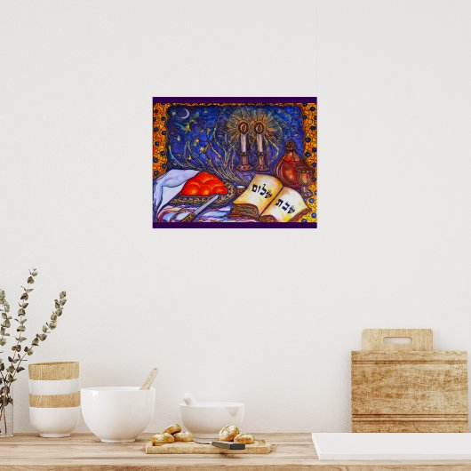 Shabbat Shalom Poster (Küche)