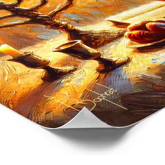 Shabbat Shalom Poster (Ecke)