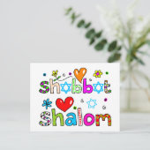Shabbat, Shalom Postkarte (Stehend Vorderseite)