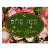Shabbat Shalom Protea Fotodruck (Vorne)