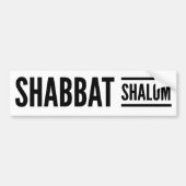 Shabbat Shalom Sabbath Autoaufkleber (Vorne)
