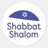 Shabbat Shalom Sticker (Vorderseite)