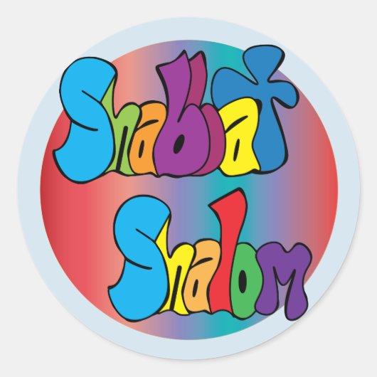 Shabbat Shalom Stickers (Vorderseite)