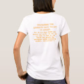 Shabbat Shalom T-Shirt (Rückseite)