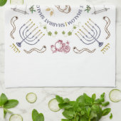 Shabbat Shalom Traditionelles Handtuch (Gefaltet)
