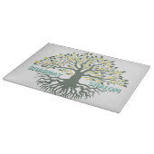 Shabbat Shalom Tree of Life Challah Schneidebrett (Ecke)
