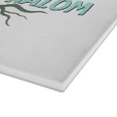 Shabbat Shalom Tree of Life Challah Schneidebrett (Ecke)