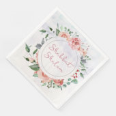 Shabbat Shalom Wasserfarbe Blume Shabbos Serviette (Ecke)