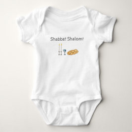 Shabbat Sketch Baby Bodysuit Strampler