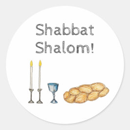 Shabbat Sketch Sticker