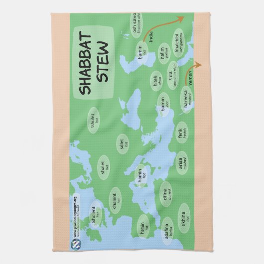 Shabbat Stew Geschirrtuch (Vertikal)