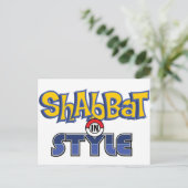 Shabbat Style Postkarte (Stehend Vorderseite)