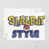 Shabbat Style Postkarte (Vorne/Hinten)