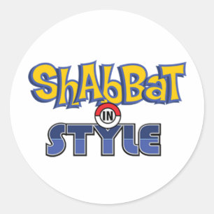 Shabbat Style Runder Aufkleber