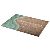 Shabbat und Yom Tov Challah Blue Green Wood Schneidebrett (Ecke)
