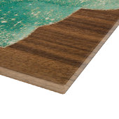 Shabbat und Yom Tov türkisfarbenes Marmorglas Schneidebrett (Ecke)