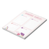 Shabbos Menüplaner Notizblock (Rotiert)