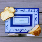 Shabbos Traditional Elegant Navy Challah Schneidebrett