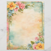 Shabby and Chic Floral Stationery Paper Briefbogen (Vorderseite)