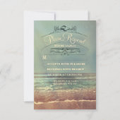 Shabby Beach Hochzeit RSVP Karte (Vorderseite)