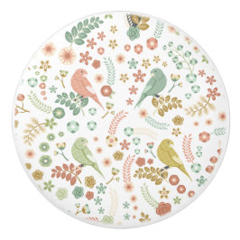 Shabby Birds & Branchen White Keramikknauf