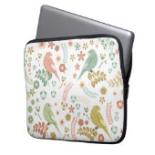 Shabby Birds & Branchen White Laptopschutzhülle (Vorderseite Links)