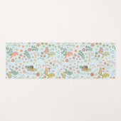 Shabby Birds & Branches Blue Yogamatte (Vorderseite (Horizontal))