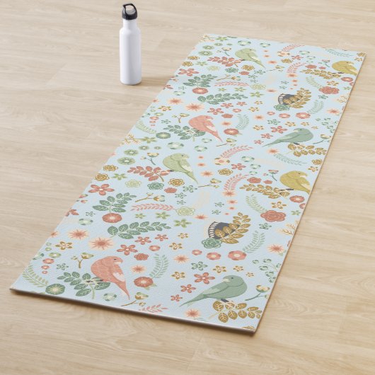 Shabby Birds & Branches Blue Yogamatte (Beispiel)