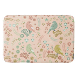 Shabby Birds & Branches Pastel Lachs Badematte