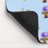 Shabby Blue Pansy floral Computer Maus Mat Pad Mousepad (Ecke)