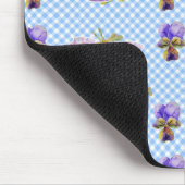 Shabby Blue Pansy floral Computer Maus Mat Pad Mousepad (Ecke)