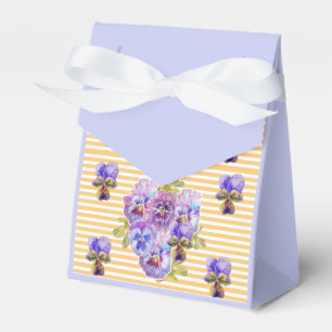 Shabby Blue Pansy Floral Tee Party Cake Gefallen B Geschenkschachtel
