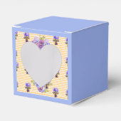 Shabby Blue Pansy Floral Tee Party Cake Gefallen B Geschenkschachtel (Vorderseite)