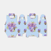 Shabby Blue Pansy Floral Wedding Cake Favor Box Geschenkschachtel (Ungefaltet)